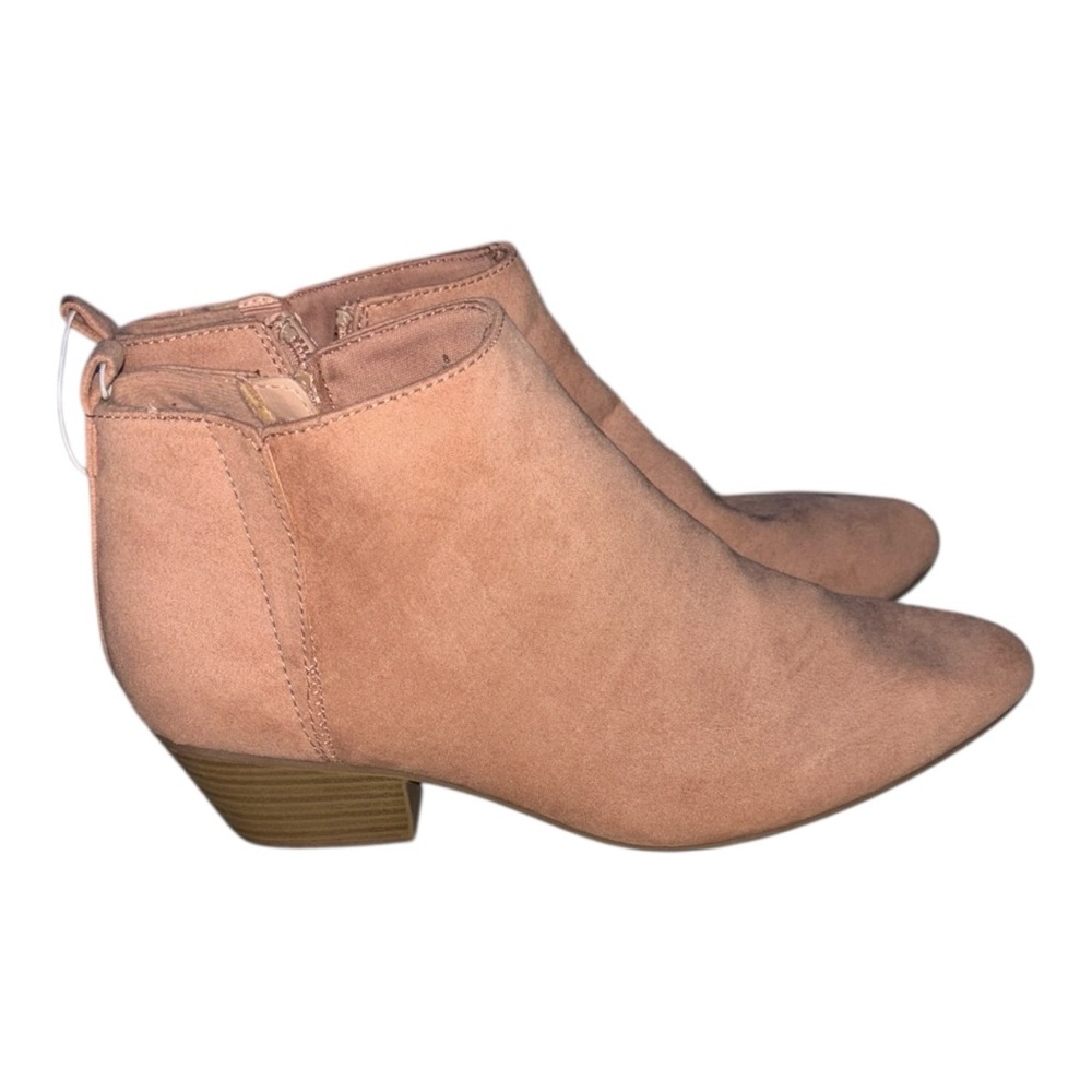 Old Navy Blush Ankle Booties, Faux Suede, NWT